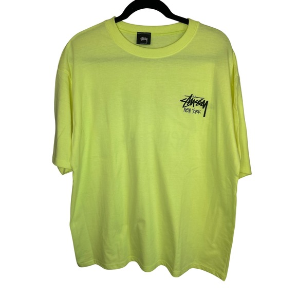 Stussy Other - Stussy New York Neon Yellow Graphic T Shirt Mens